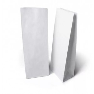 Пакет бумажный 120х80х330мм белый (350 шт/кор)