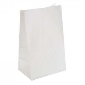Пакет бумажный 180х120х290мм белый (700 шт/кор)
