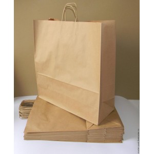 Бумажный крафт-пакет с ручками 440х150х400 мм (бумага 80 гр/м2)