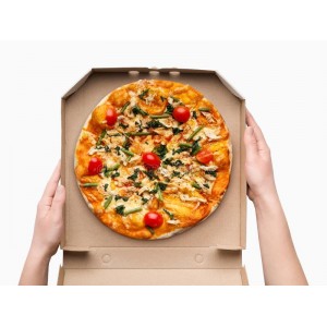Коробка для пиццы 420х420х40мм, крафт (50 шт/упак)