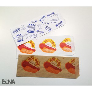 Упаковка для хот-дога 80*215 мм с рисунком (2000 шт/кор)