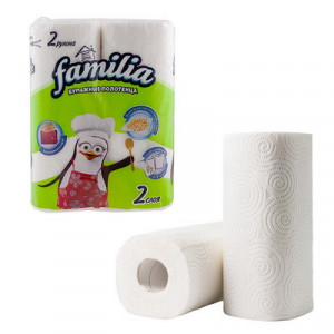 Бумажные полотенца Familia Classic двухслойные (2 рулона в упаковке)