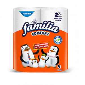 Туалетная бумага FAMILIA COMFORT 2-х слойная (4 рулона)
