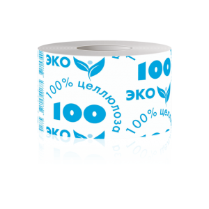 Туалетная бумага 100% целлюлоза, ЭКО 100 м, 1 слой (24 рул/упак)