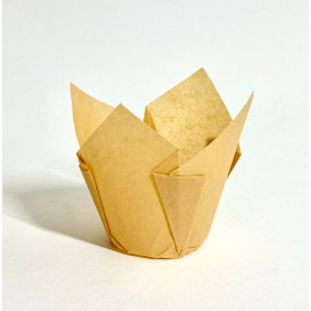 Форма для выпечки бумажная "Тюльпан" бежевая 50х80 мм (250 штук)