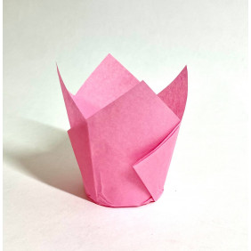 Форма для выпечки бумажная "Тюльпан" нежно-розовая 50х80 мм (250 штук)