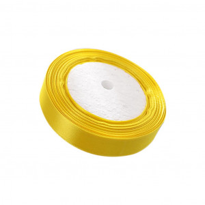 Лента атласная, 16мм*23м, светло-желтый..