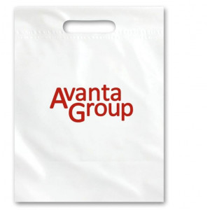 Пакет ПВД с логотипом 20x30 см с вырубной ручкой, 1000 штук