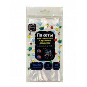 Пакет для заморозки и хранения зип-лок 20x30 см, 1..