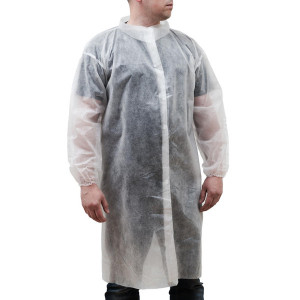 Халат одноразовый на липучках, спанбонд, размер XX..