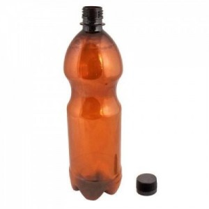 Бутылка пластиковая ПЭТ 1,5 л. коричневая с крышкой (105 шт/упак)