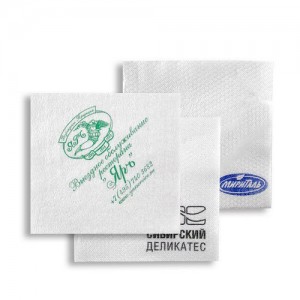 Салфетки бумажные с Вашим лого (переработанная целлюлоза, 600 пач.)