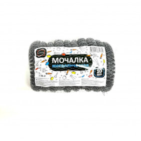 Мочалка (губка) металлическая сетчатая Континентпак (10 штук)