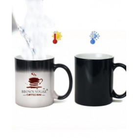 Брендирование керамической кружки Хамелеон с нанесением логотипа 330 мл