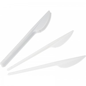 Нож пластиковый белый (100 шт/упак)