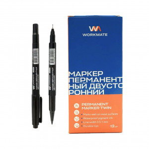 Маркер перманентный Workmate двусторонний, толщина..
